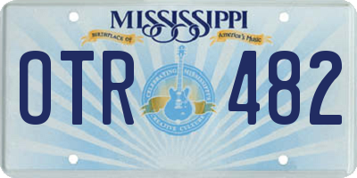 MS license plate OTR482