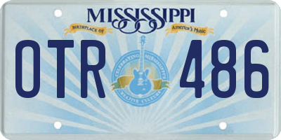 MS license plate OTR486