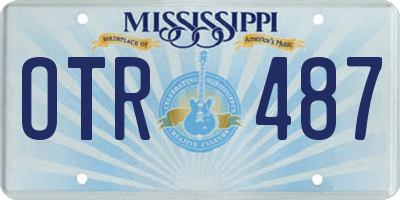 MS license plate OTR487