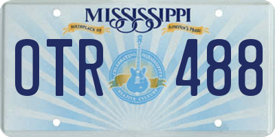MS license plate OTR488