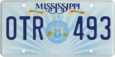 MS license plate OTR493