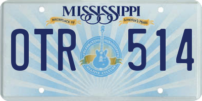 MS license plate OTR514