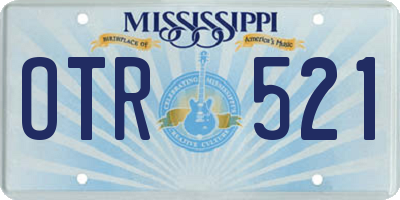 MS license plate OTR521