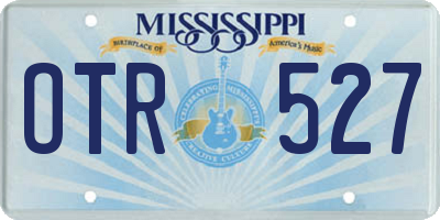 MS license plate OTR527