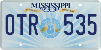 MS license plate OTR535