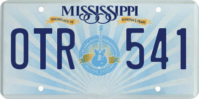 MS license plate OTR541