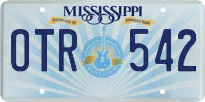 MS license plate OTR542