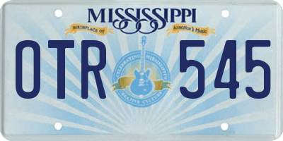 MS license plate OTR545