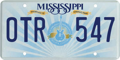 MS license plate OTR547