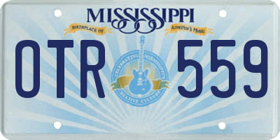 MS license plate OTR559