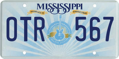 MS license plate OTR567