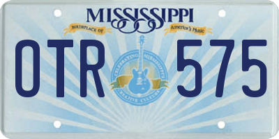 MS license plate OTR575