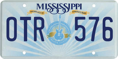 MS license plate OTR576