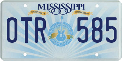 MS license plate OTR585