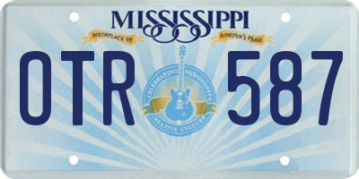 MS license plate OTR587