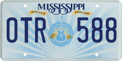 MS license plate OTR588