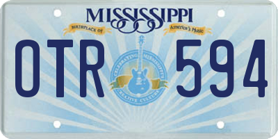 MS license plate OTR594