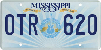 MS license plate OTR620