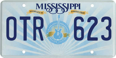 MS license plate OTR623