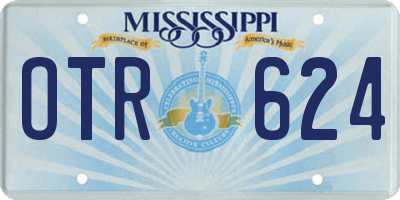 MS license plate OTR624
