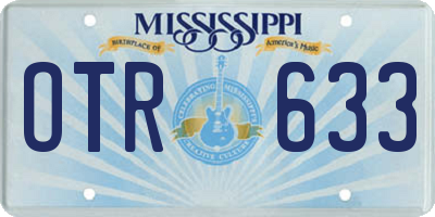 MS license plate OTR633