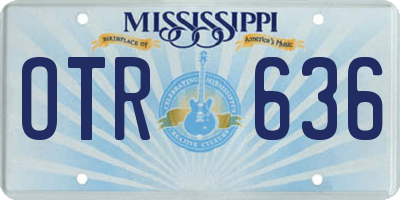 MS license plate OTR636