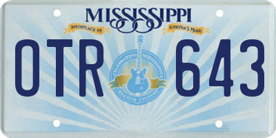 MS license plate OTR643