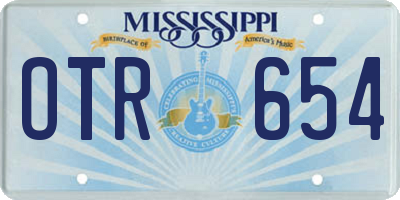 MS license plate OTR654