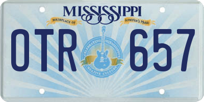MS license plate OTR657