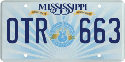 MS license plate OTR663