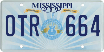 MS license plate OTR664
