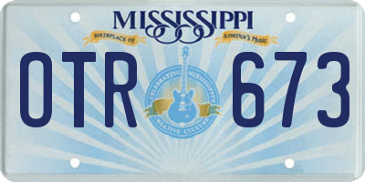 MS license plate OTR673