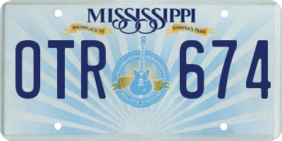 MS license plate OTR674