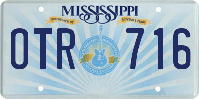 MS license plate OTR716