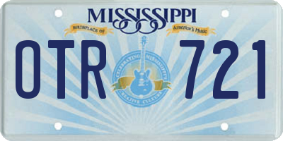 MS license plate OTR721