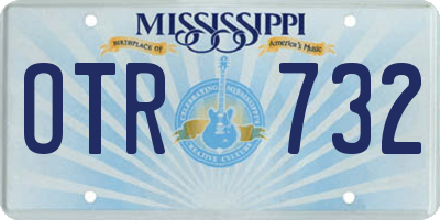 MS license plate OTR732