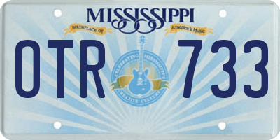 MS license plate OTR733