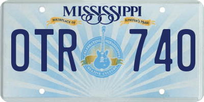 MS license plate OTR740
