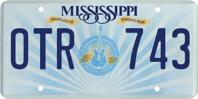 MS license plate OTR743
