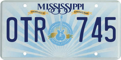 MS license plate OTR745