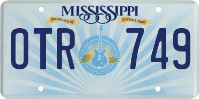MS license plate OTR749