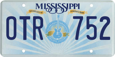 MS license plate OTR752