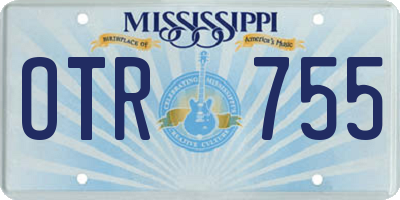 MS license plate OTR755
