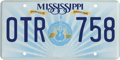 MS license plate OTR758