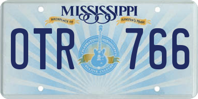 MS license plate OTR766