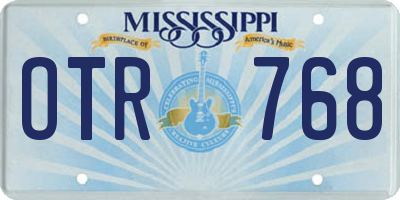 MS license plate OTR768