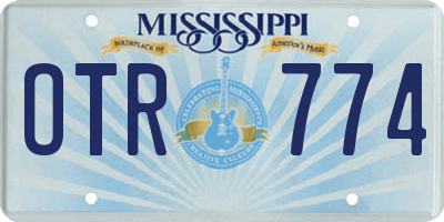 MS license plate OTR774