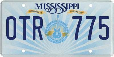 MS license plate OTR775