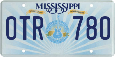 MS license plate OTR780