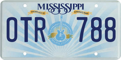 MS license plate OTR788